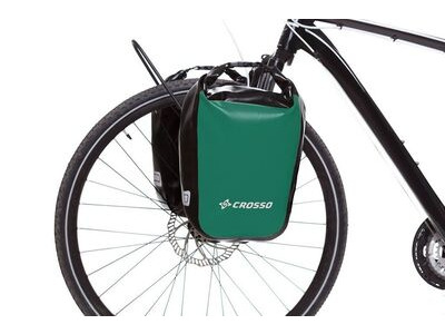 Crosso Bags Dry 30L Panniers Klickfix  Green  click to zoom image