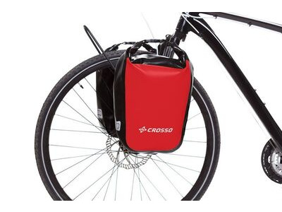 Crosso Bags Dry 30L Panniers Klickfix  Red  click to zoom image