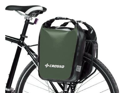 Crosso Bags Dry 30L Panniers Klickfix  Olive  click to zoom image