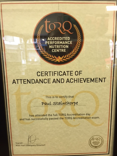 TORQ Accredited performance Nutrition Centre