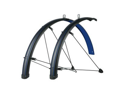 SKS Bluemels Stingray 28 Mudguard Set 45mm 45MM MATT BLACK/OCEAN BLU  click to zoom image