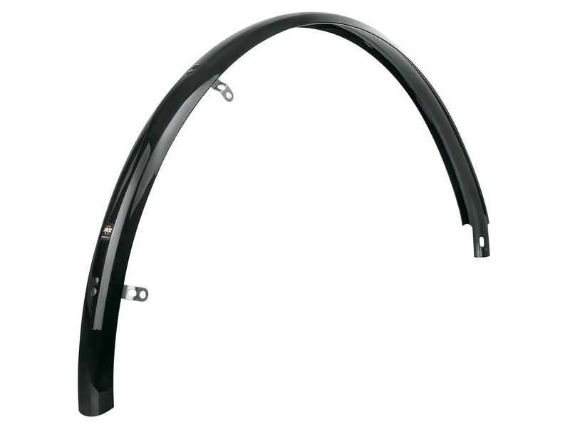 SKS P-45 45mm Front & Rear Mudguard Black Gloss with Mudflaps - NO STAYS! click to zoom image