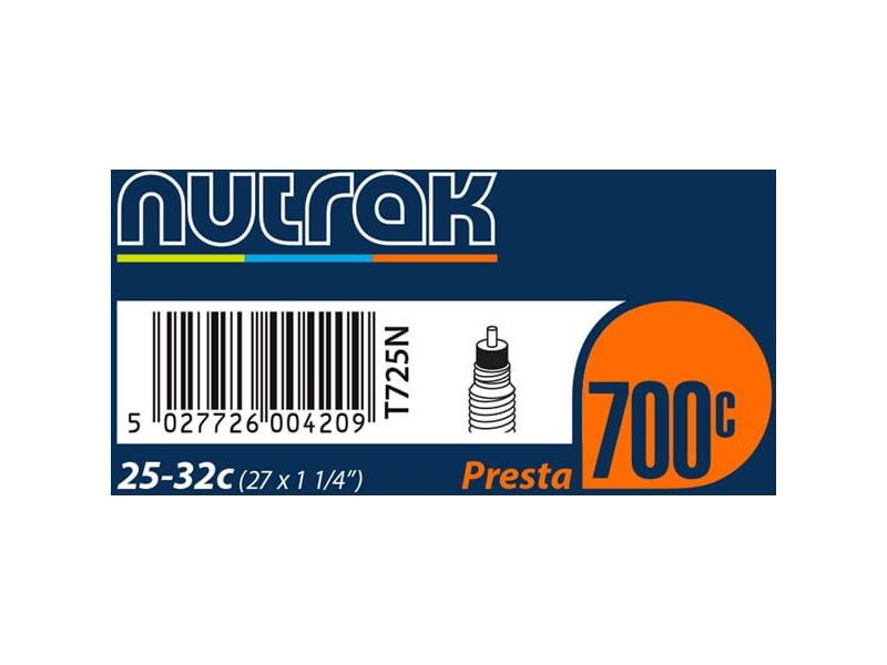 Nutrak 700x25-32c (27x1-1/4) Presta Inner Tube click to zoom image
