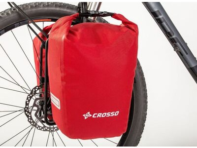 Crosso Bags Twist 30L Panniers KlickFix  Red  click to zoom image
