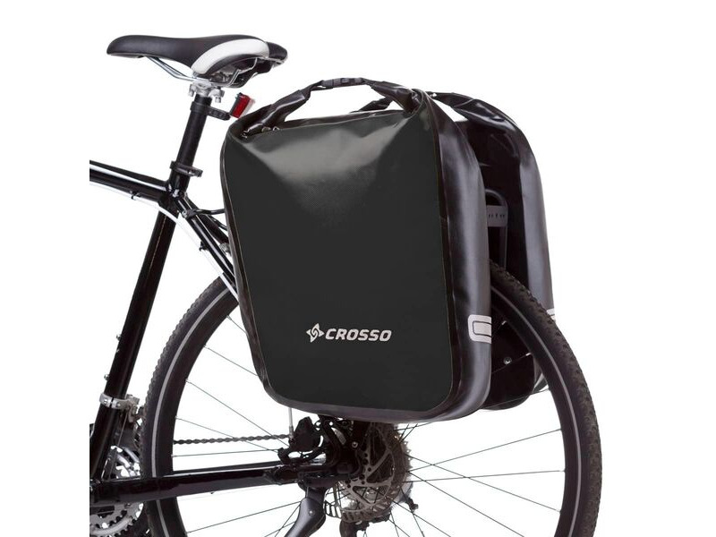 Crosso Bags Dry Waterproof Bags Rail System 30L Pair Black click to zoom image