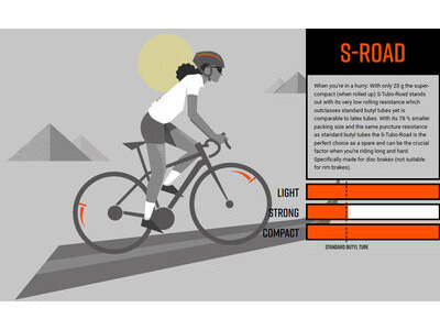 Tubolito S-Tubo 700x18-32mm Road 80mm Black Presta Valve Inner Tube click to zoom image