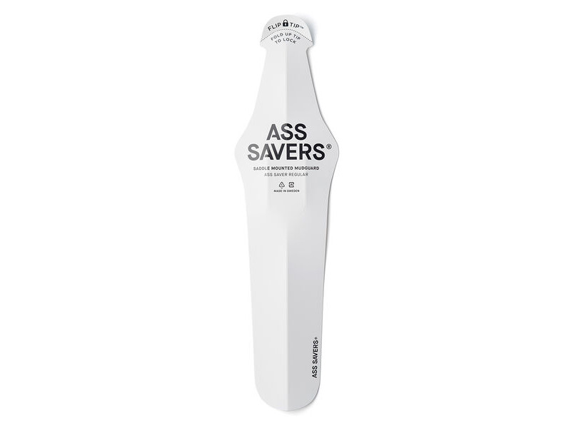 Ass Savers Regular Rear Mudguard White click to zoom image