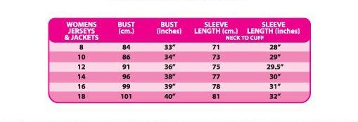 Altura Size Chart